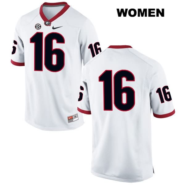 Georgia Bulldogs Women's Divaad Wilson #16 NCAA No Name Authentic White Nike Stitched College Football Jersey VUJ6156FQ